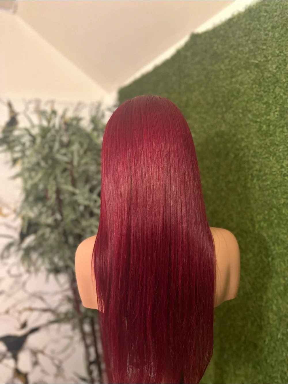 13x4 99jWomen’s Straight Burgundy 18 inch 250% Density Hair - 100% human hair